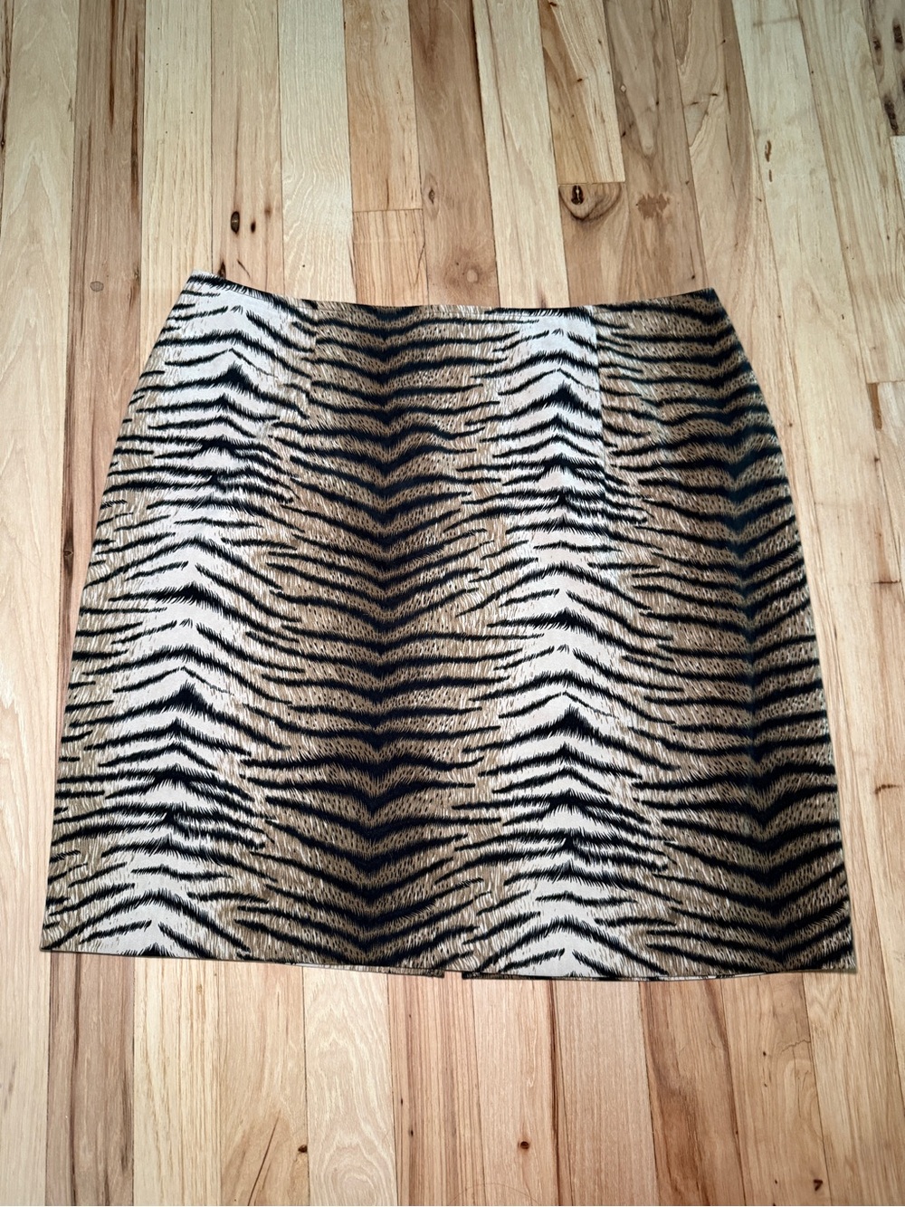 Vintage Zebra Print Short Pencil Skirt